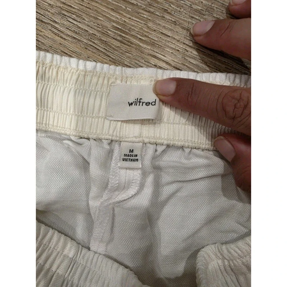Wilfred Women's White Linen Pants Size Medium